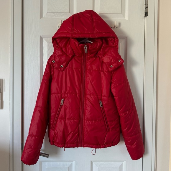 Maralyn & Me Jackets & Blazers - Red Puffer Jacket